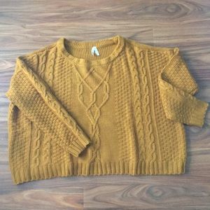 Plus Size Mustard Sweater